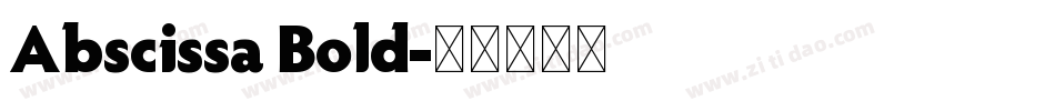 Abscissa Bold字体转换